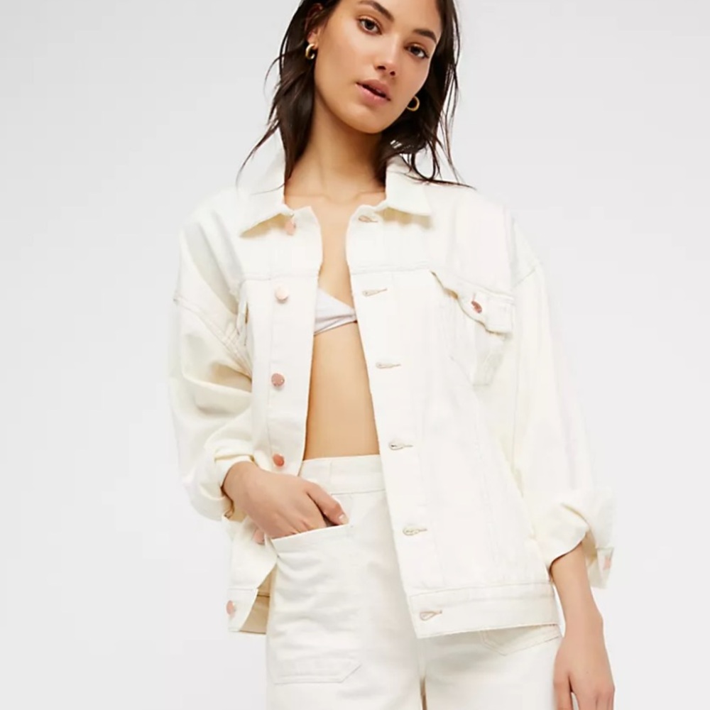 Free People Denim Trucker Jacket